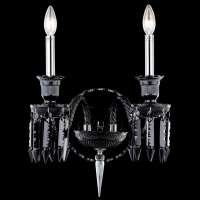 Guzhen Factory Black Baccarat Crystal Wall Sconce Lamp for Hotel Bedside Lobby