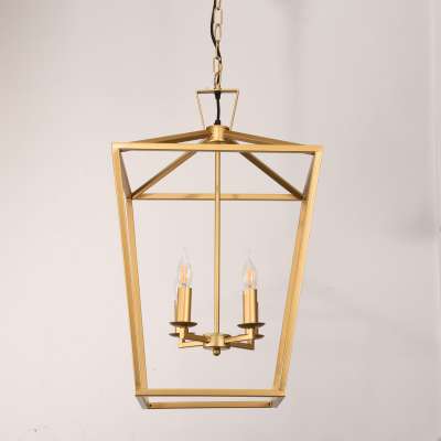 Home Pendant Light Hanging Lantern Lighting Fixture for Kitchen and Dining Room, Industrial Retro Iron Chandelier Fixture