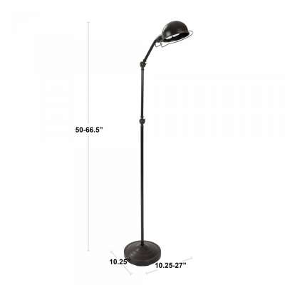 Bronzed bowl floor lamp stand and matt black metal floor lamp