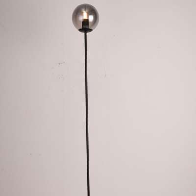 LED Floor Lamp-Contemporary Modern Frosted Glass Globe Lamp - Tall Pole Standing Uplight Lamp for Living Room